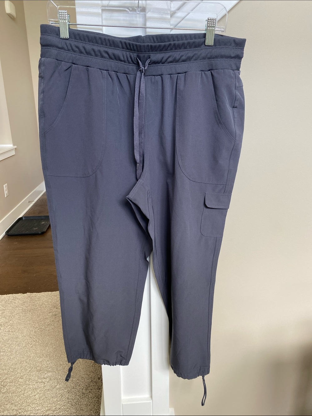 RBX Gray Drawstring Cargo Cropped Loungers